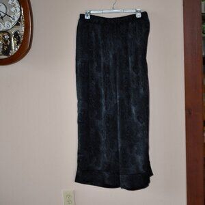 Rebecca Minkoff Plus Black Snakeskin Pull On Elastic Waist Satin Pants Size 1X